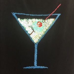 Super cute Sequin martini tank top.